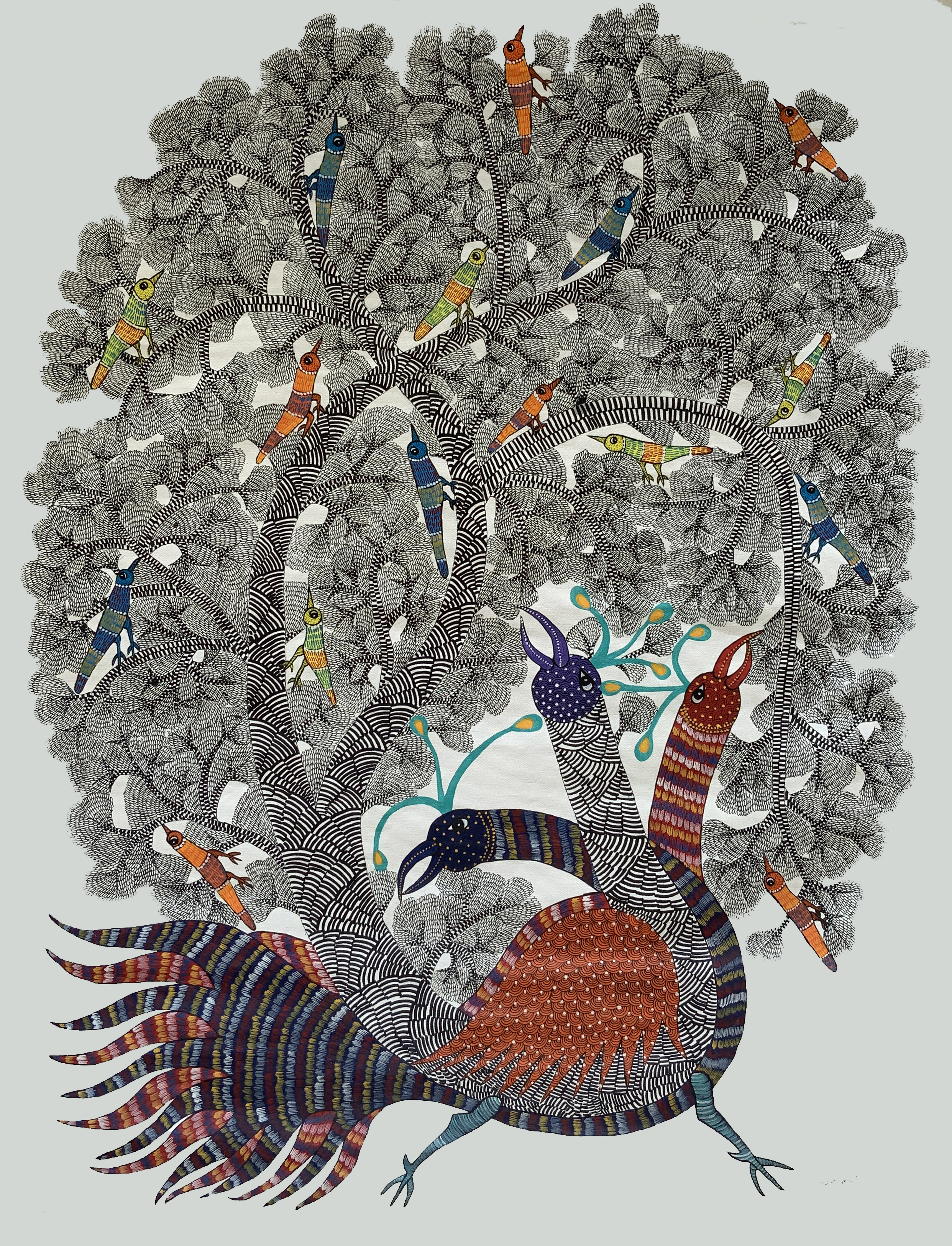 Untitled (Birds and trees)