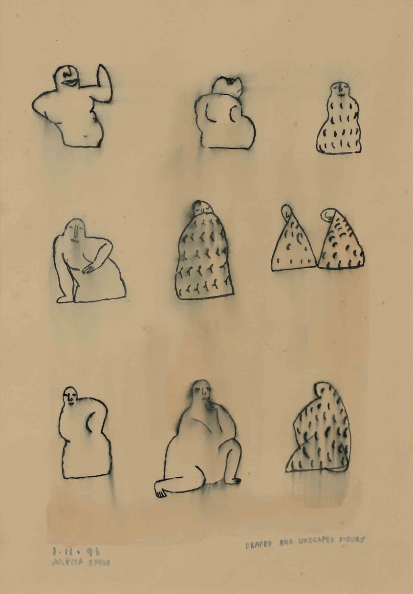 Draped and Undraped Figures