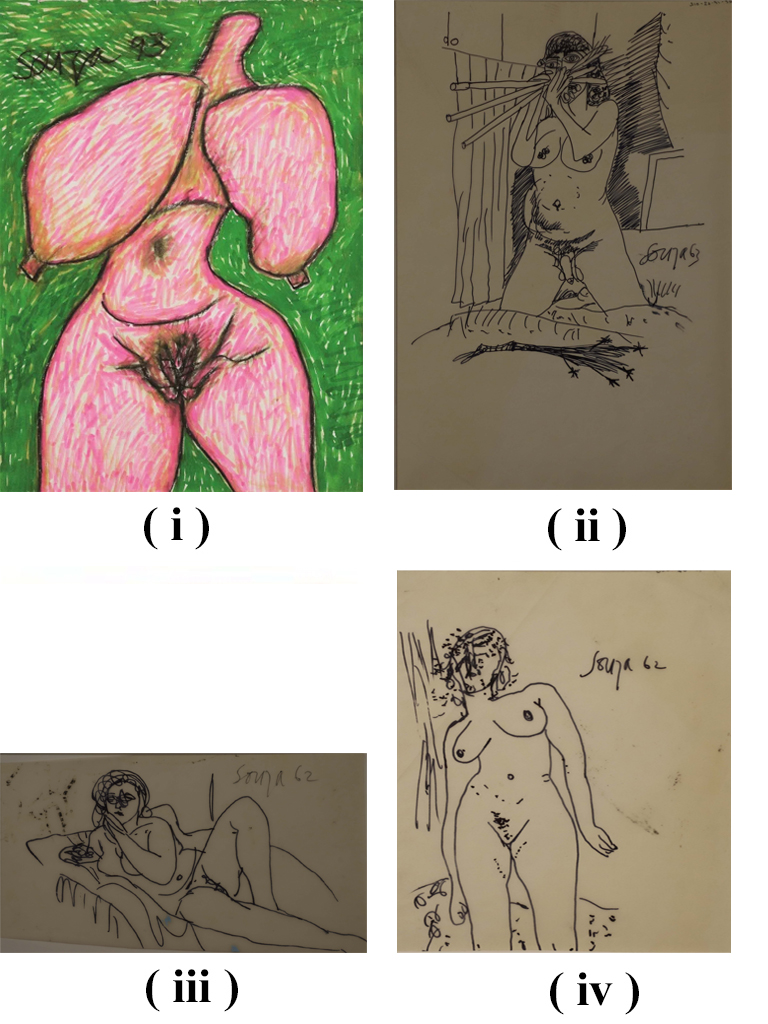 (I) & (ii) Untitled (Standing Nude),  (iii) & (iv) Untitled